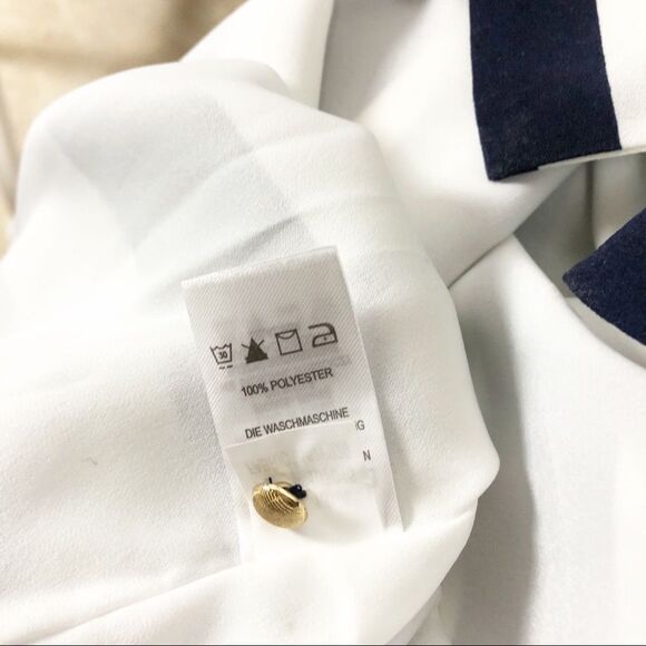 Dalia Navy & White Stripe Shift Dress size 2 - Picture 8 of 8